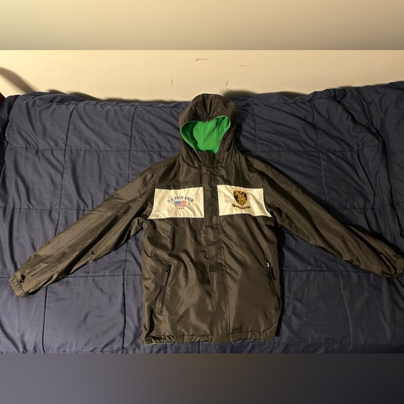 U.S. Polo Assn. reversible green and black light jacket Size Medium US - Picture 2 of 8